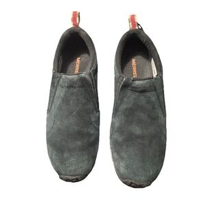 Merrell Women's Jungle Moc Slip On Shoes Black Suede Leather Sz 8 Hiking